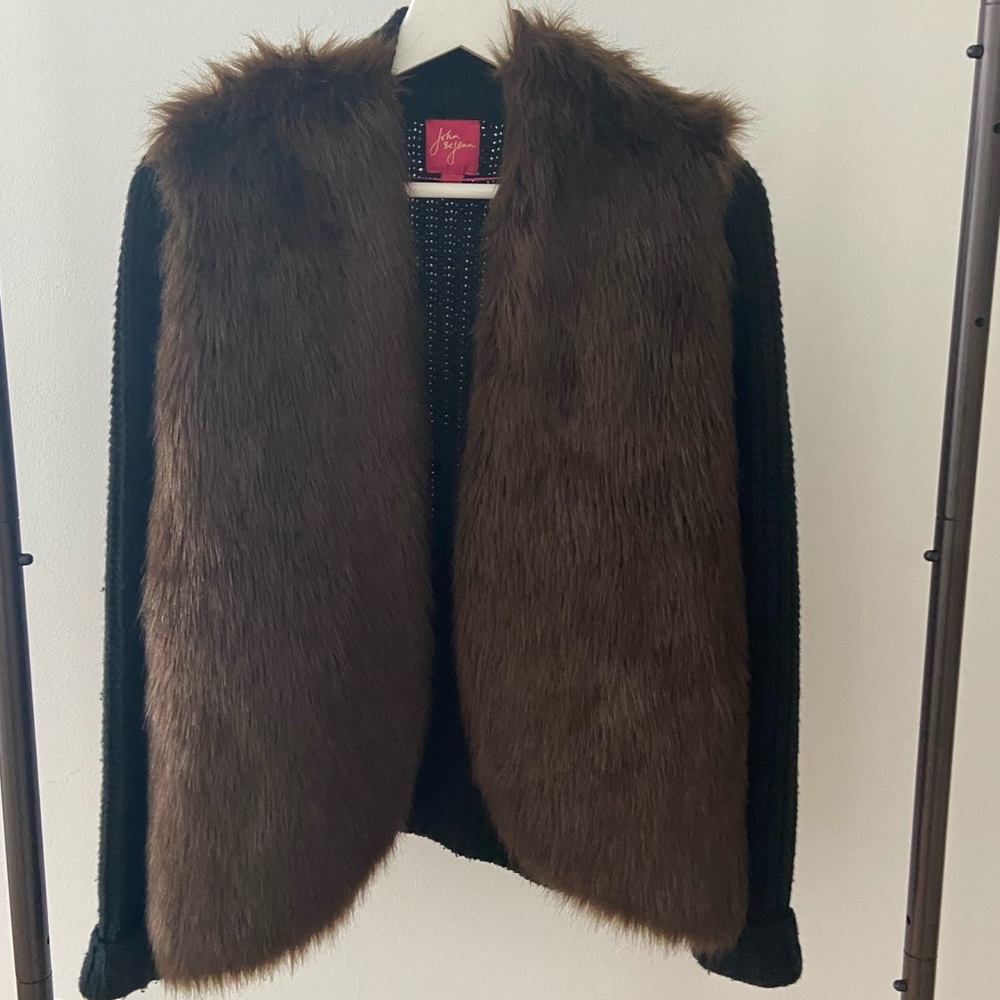Faux fur sweater